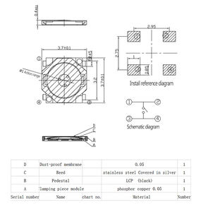 Interrupteur à membrane SMD/SMT ultra fin à 4 broches, interrupteur tactile, interrupteur tactile léger pour <span class=keywords><strong>carte</strong></span> mère <span class=keywords><strong>PS4</strong></span> PS5 3DS XL - Product Image 6