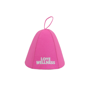 Gorro de sauna de fieltro de poliéster unisex de alta calidad de fabricante profesional gorro de ducha colorido - Product Image 1