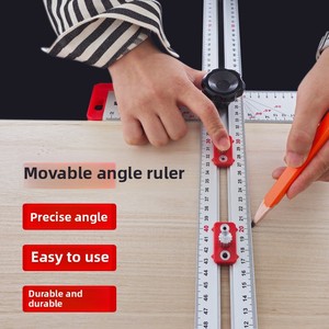 Multifunctional Two-In-One T-Shaped Punching Ruler Woodworking <strong>Square</strong> Ruler With Positioning Handle Hand Tools <strong>Combination</strong> - Product Image 3