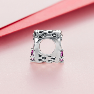 Colgante de Corazón Plateado para Parejas con Circonita Rosa, Joyería Romántica, Regalo Unisex - Product Image 4