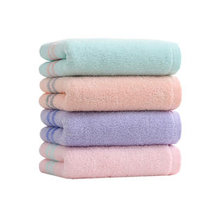 Serviette de Visage en Coton Pur Cotton Love 34x74cm Jacquard Douce Confortable Sans Peluches Rose Bleu Orange Violet - Product Image 4