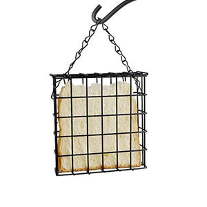 <span class=keywords><strong>Suet</strong></span> kek besleme Metal kare kuş besleyici asılı zincir ile vahşi kuş besleyici kafes asılı demir kafes - Product Image 4