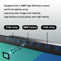 Pizarra Interactiva 4K de 65/75/86 Pulgadas con Cámara Integrada de 48MP, Pantalla Táctil de 20 Puntos, Zoom, Compatible con Microsoft Teams, Reuniones Remotas