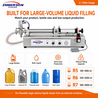 Imberson Machine de remplissage horizontale à tête unique grande capacité 5L (100-5000ml) pour huile de lubrification, huile moteur, huile de piston