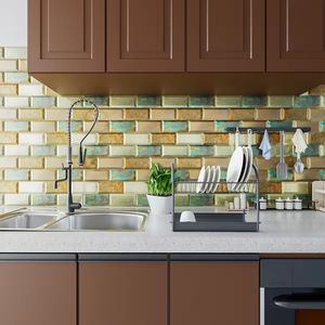 Peel and Stick Backsplash Metro Azulejo Metal Texturizado Panel de pared 3D - Product Image 3