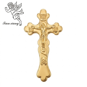 Katholischer christlicher Jesus 14 Christus Sarg Kreuz Metallisiertes Religiöses Ornament Bestattungskoffer Hardware-Zubehör Auf Lager - Product Image 4