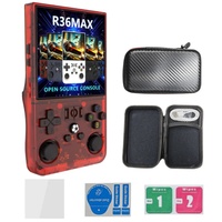 Console de jeu rétro portable R36MAX - Portable avec écran IPS de 3,5 pouces, batterie de 3000 mAh, 10000 jeux intégrés