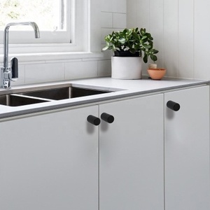 Tirador de tirador <span class=keywords><strong>para</strong></span> armario, perilla moleteada, muebles redondos, herrajes negros, puerta de habitación, mango de latón - Product Image 6