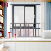 Tengying Fenêtre coulissante à rail unique de marque supérieure Fenêtres en aluminium à revêtement en poudre blanche au design moderne pour alliage d'aluminium fait maison