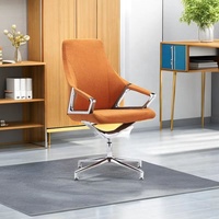 Chaise pivotante moderne GS-G1902D avec base à 4 étoiles, revêtement en tissu, cadre en acier pour bureau, conférence, hôtel, loisirs, école, chambre à coucher