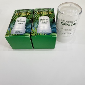 Ventes chaudes, baume corporel anti-transpirant minéral naturel et cire, emballage <span class=keywords><strong>en</strong></span> boîte <span class=keywords><strong>en</strong></span> plastique pour les voyages, bâton d'alun de potassium, étiquette personnalisée - Product Image 1