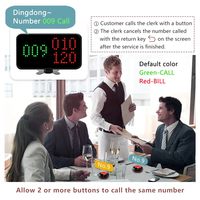 Système d'appel de serveur électronique pour restaurant, affichage numérique à 3 chiffres, récepteur hôte, 20 boutons d'appel pour narguilé, moniteur vocal, téléavertisseur