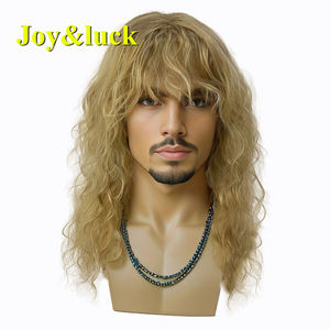 Fabricant de perruques avec bandeau ondulé et <span class=keywords><strong>cheveux</strong></span> longs pour hommes, prix de gros, grande demande, petits <span class=keywords><strong>cheveux</strong></span> <span class=keywords><strong>bouclés</strong></span> pour hommes - Product Image 3