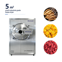 Machine de lyophilisation industrielle Huchuan pour la transformation alimentaire, grande capacité, acier inoxydable SUS304, commande PLC, chauffage au gaz