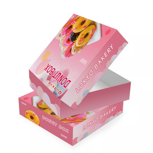 Cho Lokyo Tùy Chỉnh 1-Mảnh Gấp Takeaway Mochi Tráng Miệng Hộp Bánh Bánh Donut Và Cookie Container Với Matt Cán In Ấn - Product Image 5