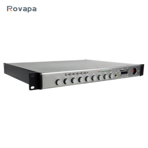 ROVAPA RV-240MS 240W 1 U Rack 6 <strong>Audio</strong> Inputs 1 <strong>Audio</strong> <strong>Output</strong> with MP3 Player and FM Radio Function Zone Mixer Amplifier - Product Image 3