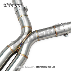 Silenciador de Escape Catback Personalizado con Válvula para M850/M850i LCI G14/G15/G16 4.4TT 2020-2024, Acero Inoxidable Boska con Acabado Pulido de 1.5mm - Product Image 3