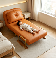 Konvertierbares Liegesofa aus Samt und Kunstleder mit Metallrahmen Gästebett Wohnzimmer Direktvertrieb CE-Qualitätsgarantie VLranlife