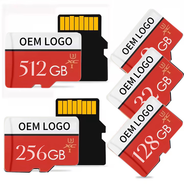 Factory Wholesale Custom 4K V30 V60 V90 A2 U3 Memory Card 4Gb 8Gb 16Gb 32Gb 64Gb 128Gb Memoir Card for MP4 Camera Mobile DVR