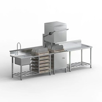 Lave-vaisselle commercial certifié CE, en acier inoxydable SUS304, sous comptoir, cycles de lavage réglables, capacité 35+21L pour