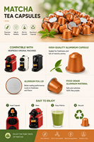 Capsules de Collagène Boost Matcha Espresso – Mélange Boisson Beauté Compatible avec les Cafetières Original Line – Marque Privée, Logo Personnalisé, Vente en Gros