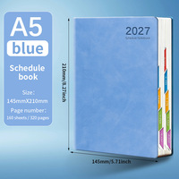 Agenda quotidien 2027 A5, carnet avec stylo, logo gravé au laser, couleur personnalisée, journal, planificateur, bloc-notes, couverture souple