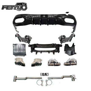 Pour <span class=keywords><strong>Mercedes</strong></span> Benz CLE W236 2024+ : Diffuseur arrière CLE63 AMG avec embouts d'échappement, sans dé<span class=keywords><strong>coupe</strong></span> pour pare-chocs arrière - Product Image 2