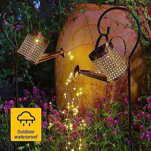 Guirlande Lumineuse Solaire LED Rechargeable Étanche en Métal, Cascade Extérieure Suspendue pour Décoration de Noël de Jardin IP65 - Product Image 2