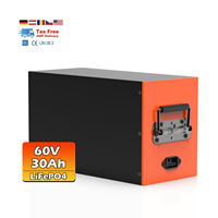 Batterie lithium-ion 60V 30Ah pour moto électrique, scooter électrique, vélo électrique, véhicule à deux roues, batterie rechargeable avec BMS