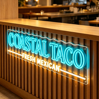 Letrero de neón LED de acrílico transparente con diseño de mujer sexy de espalda descubierta, personalizado para bar y tienda