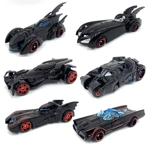 Mobil hitam 1:64 Max paduan Batmobile mobil Diecast Model mainan Formula Satu koleksi hadiah