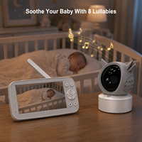 Prix usine sans fil numérique 2.4ghz Radio bébé moniteur 2 voies bébé appel moniteur 5 "720p 1080 Hd Mobile App gratuit bébé moniteur