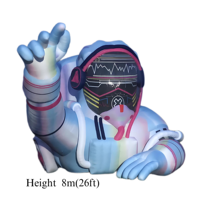 Grand astronaute gonflable avec lumières LED personnalisées pour les annonces Grand moule publicitaire gonflable