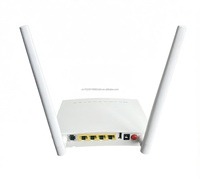 Modem Router Fiber Optik GM220 XPON GPON EPON 1GE+3FE+1TEL+1USB+WIFI 2.4G ONU/ONT FTTH Siap Pakai Plastik Putih