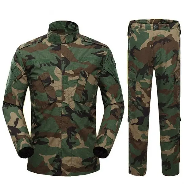 T/C 65/35 Camouflage Digital Woodland uniform Rip Stop Combat Tactical Uniform ACU set