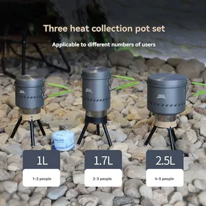 BRS-TS19 reaktif yığın ısı pişirme sistemi taşınabilir Pot/Jet brülör seti sırt çantasıyla ve kamp sobası sistemi 1900W reaktör seti - Product Image 4