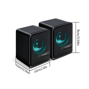 Altavoz de Escritorio <span class=keywords><strong>para</strong></span> Computadora T-WOLF S3, Altavoces <span class=keywords><strong>para</strong></span> Juegos RGB con <span class=keywords><strong>Subwoofer</strong></span>, Sonido Estéreo, Control de Volumen <span class=keywords><strong>para</strong></span> <span class=keywords><strong>PC</strong></span>, Computadora de Escritorio, Jugadores - Product Image 6