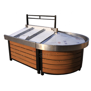 Présentoir Commercial Premium en Acier et Bois pour Fruits et Légumes – Rayonnage Gondole pour Supermarché - Product Image 3
