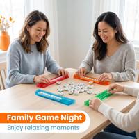 Amerikaanse Mahjong Push Ruler Sorteerliniaal 18-inch Transparant P.S. Materiaal Meerkleurige duwstang Twee-in-één opstelling Kleur voor 4 spelers