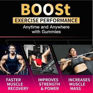 กัมมี่เสริมสร้างกล้ามเนื้อแบรนด์ส่วนตัว สำหรับพลังงานหลังออกกำลังกายและครีเอทีนโมโนไฮเดรต สำหรับผู้ใหญ่ - Product Image 5