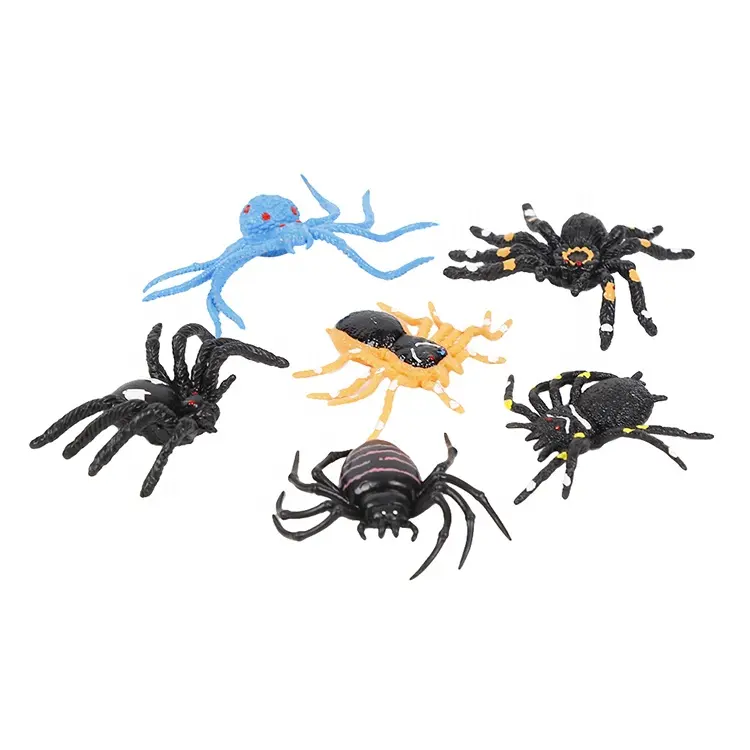 Kustom tinggi simulasi Tpr kecil serangga mainan Mini lucu Prank laba-laba mainan untuk anak-anak Halloween dekoratif alat peraga hewan model
