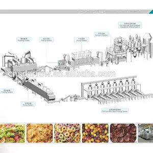 Automatic Corn Flakes Extruder And Breakfast Cereals Maize Production Line