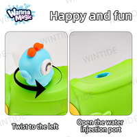 WANNA MAGIC Mini pistolet à eau 48ML avec 6 têtes d'animaux de dessin animé amovibles DIY, buse unique, portée 7-8M, en plastique, unisexe, été