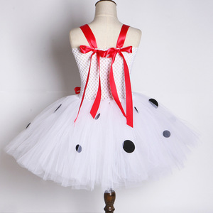 Vente chaude fantaisie dalmatiens <span class=keywords><strong>Costume</strong></span> enfants Halloween Costumes tacheté chien chiot Tutu habiller bébé fille vacances fête vêtements - Product Image 3