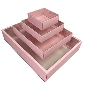 IMEE bianco nero personalizzato di grandi dimensioni dolce panetteria scatola regalo scatola di cioccolato Dessert torta di <span class=keywords><strong>caramelle</strong></span> con coperchio trasparente - Product Image 5