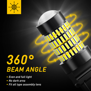 AUXITO ฟูล 360 °   หลอดไฟ LED รุ่น Beam 102H Series 3157 6000K แสงสีขาว สำหรับไฟเบรก ไฟเลี้ยว ไฟถอยหลัง ปรับความสว่างได้สองโหมด - Product Image 3