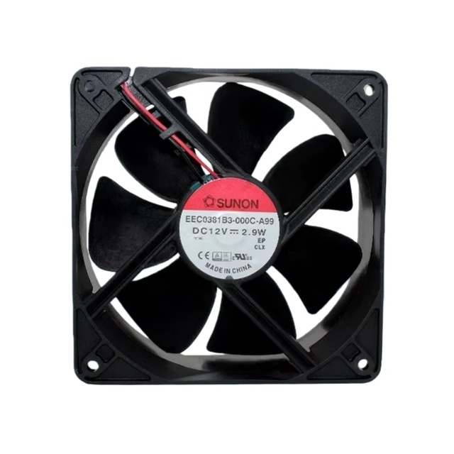 SUNON EEC0381B3-000C-A99 Plastic OEM 12V Ball Bearing Ultra Quiet 2.9W Case Cooling Fan 1 Year Warranty