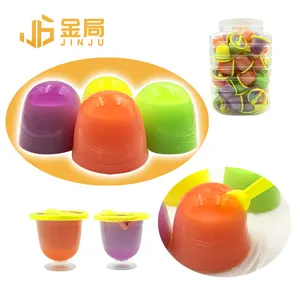 Halal Fruit Jelly Pudding Leisure Snacks Sweet Fruit Jelly Cups Custom Private Label Vegan Two Color Jelly Cup