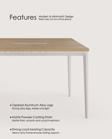 Cadre de table en aluminium pour bureau, pied de table de bureau pour table d'ordinateur, personnel, cadre, directeur, fabricant d'usine