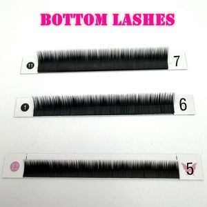 Extensions de cils inférieurs individuels classiques en cachemire/plats, noir foncé, 0,1 0,15 0,2, plateau de cils J B C Curl, petites extensions de cils inférieurs - Product Image 4